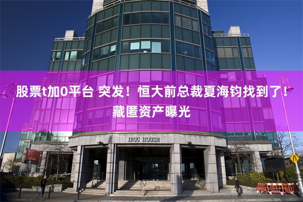 股票t加0平台 突发！恒大前总裁夏海钧找到了！藏匿资产曝光