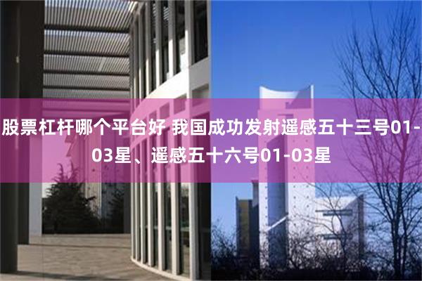 股票杠杆哪个平台好 我国成功发射遥感五十三号01-03星、遥感五十六号01-03星